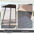 Pikkukuva 7 / 10: Teräksinen puutarhapöytä 80 x 80 x 74 cm Säänkestävä buffetpöytä teräsrungolla, liukumaton retkeilypöytä 4 hengelle Parvekepöytä Patiopöytä Ulkoruokai