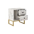 Miniatyrbillede 7 af 8: Natbord Glimmer - Fressia marmor, guld