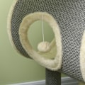 Miniatyrbillede 9 af 10: Kradsestolpe 104 Cm Med Legebold & 2 Liggeområder Kattetræ Til Katte Op Til 5 Kg, Sisal, Grå