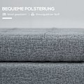 Miniatyrbillede 7 af 10: Bænk, Polstret Bænk Med Opbevaringsplads, Sengebænk Med Låg, Linnedlook, Brystbænk, Opbevaringsbænk Til Stue, Soveværelse, Grå