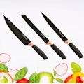 Miniatyrbild 5 av 5: Cheffinger CF-KB01: Knivset i 7 delar - svart med roséguldtrim