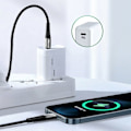Pikkukuva 3 / 9: Kaapeli iPhonelle USB-C - Lightning Power Delivery 20W 2.4A 1.2m punainen