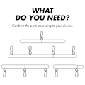 Miniatyrbild 4 av 8: Fetish Submissive Bondage - Justerbar Separator Bar 4 delar