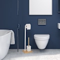 Miniatyrbillede 5 af 9: Toiletstol i bambus og rustfrit stål