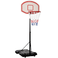 Miniatyrbillede 7 af 7: Udendørs basketballkurv justerbar bærbar højdejusterbar kurv 212-250 cm base med hjul metalstolper sort hvid |