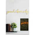 Miniatyrbillede 4 af 9: Dekorativt LED-belysning i plastik Kun Good Vibes - Gul
