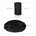 Miniatyrbillede 4 af 8: 2 stk. havetasker 120-liters sort