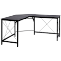 Miniatyrbillede 1 af 10: Computer Skrivebord L-Shape Hjørne Skrivebord, Vinkel Skrivebord, Mdf, Sort, 150X150X76Cm