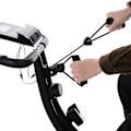 Miniatyrbillede 10 af 10: Motionscykel 2-I-1 Cykeltræner Hjemmetræner Folde Motionscykel Med 8 Niveauer Af Justerbar Magnetisk Modstand Og 1 Par Stålspændereb