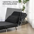 Miniatyrbillede 6 af 10: Sovestol Foldestol Sengefunktion Enkeltsofa Pude Gæsteseng Polstret Sofa Velvet Sort 77X88X83Cm