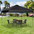 Pikkukuva 3 / 10: Garden Gazebo 2,95X2,95 M Kokoontaitettava Huvimaja Pop-Up Tapeilla & Guy -Köydellä, Oxford-Kangas, Uv-Suoja, Musta