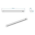 Miniatyrbillede 7 af 7: Lineært LED lys 30-leds 12V 450lm 470x35x33mm