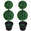 Miniatyrbillede 1 af 10: Kunstige planter Sæt med 2 Stor 67 cm kunstig plante med 2 kugler, kunstigt plasttræ i krukke, kunstigt træ som ægte til stue soveværelse Kontorhave M