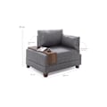 Miniatyrbillede 8 af 8: 1-sædet sofa flyve højre - antracit