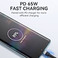 Miniatyrbillede 7 af 8: Flettet kabel USB-C - USB-C PD 65W 2m sort