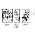Miniatyrbillede 6 af 6: Dekorativt metalvægtilbehør Leaf2 Metaldekor
