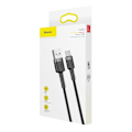 Miniatyrbillede 5 af 9: Holdbart fleksibelt kabel USB-C QC3.0 3A 1M sort og grå