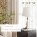 Pikkukuva 6 / 10: Lamppusarja, 3 Kpl Vintage-Design, 2 Pöytälamppua Ja 1 Lattiavalaisin, E27-Jalusta, Olohuoneeseen, Kerma