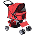 Miniatyrbillede 1 af 10: Dog Buggy Hundevogn I Rød, Hundevogn Buggy Stroller Jogger Trailer, Let Og Foldbar