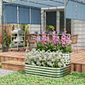 Miniatyrbillede 9 af 10: Blomsterhylde Plantehylde Havebalkon Sølv 118X45X30Cm