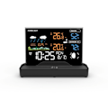 Miniatyrbild 3 av 5: Bakgrundsbelyst väderstation med LCD-display, trådlös, med utomhussensor, termometer, barometer, klocka