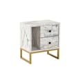 Miniatyrbillede 6 af 8: Natbord Glimmer - Fressia marmor, guld