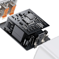 Miniatyrbillede 8 af 9: Kompakt hurtig vægoplader 2x USB USB-C 30W 3A PD QC hvid