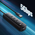Pikkukuva 6 / 6: HUB USB-A -portin jakaja - 4x USB 3.2 Gen 1 musta