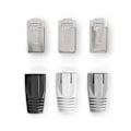 Pikkukuva 3 / 6: RJ45-liitin | RJ45 Pass Through | Kiinteä/juosteinen FTP CAT6a | Suora | Kullattu | 10 kpl | PVC | Harmaa / Musta / Valkoinen | Laatikko