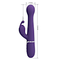 Miniatyrbillede 9 af 11: Pretty Love - Dejon Rabbit Vibrator 3 I 1 Multifunktion Lilla