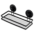 Miniatyrbillede 3 af 10: Sort metal brusehylde med sugekopper 25x10x8,5 cm