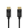 Miniatyrbild 1 av 3: Displayport-kabel | DisplayPort Hane | DisplayPort Hane | 8K@60Hz | Guldplaterad | 2.00 m | Rund | PVC | Svart | Label
