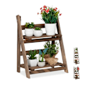 Miniatyrbillede 1 af 9: Blomstertrappe Træ Mørkebrun