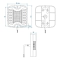 Miniatyrbild 7 av 7: Baklykta 4 funktion 105 x 95 mm LED + GLOW höger