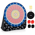 Miniatyrbillede 2 af 5: Stor dartskive til børn dart kaste spil sæt med 4 sparkebolde fodbold dart til haven sort