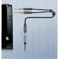 Miniatyrbillede 3 af 9: AUX splitter adapter 3,5 mm mini jack til mikrofon og høretelefoner sort