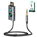 Pikkukuva 6 / 9: Auton langaton äänilähetinvastaanotin USB AUX TF Card JR-CB7 harmaa