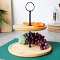 Miniatyrbild 2 av 9: Tvåvånings kakfat för kakor, frukt och snacks