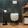 Miniatyrbillede 5 af 9: Toiletstol i bambus og rustfrit stål