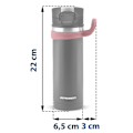 Pikkukuva 6 / 9: Laadukas tyhjiötermospullo 450 ml BD-783 musta