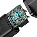 Miniatyrbillede 9 af 9: Hurtigoplader til Iphone Super Si 1C 20W Strømforsyning + USB-C - Lightning kabel 1m sort