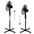 Miniatyrbillede 2 af 9: Stående gulvventilator 45W – 3 tilstande, 5 blade, sort