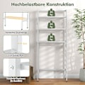 Pikkukuva 5 / 5: WC-hylly vapaasti seisova kylpyhuoneen hylly säädettävillä hyllyillä 65 x 28 x 159 cm valkoinen