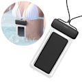 Miniatyrbild 1 av 9: Vattentätt skal telefonfodral upp till 7,2'' för pool, strand, svart