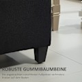 Miniatyrbillede 6 af 10: Bænk polstret bænk med opbevaringsplads brystbænk entre soveværelse stue linnedlignende polyester gummi træ sort 100 x 40 x 44 cm