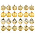 Miniatyrbillede 3 af 6: Sprængsikre julekugler guld 5 cm 24 stk.