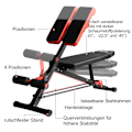 Miniatyrbillede 5 af 10: Multivægtsbænk, Justerbar Fitnessbænk, Skråbænk, Mavetræner, Sort, 64 X 146 X 73,5-85 Cm