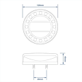 Miniatyrbillede 5 af 5: Baglygte 12/24V 4 funktioner 125mm LED