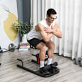 Miniatyrbillede 2 af 10: Sissy Squat Squat Trainer Ben Mavetræner 3I1 Justerbar Op Til 120 Kg Stål Sort 50X97X44,5-56,5Cm