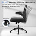 Miniatyrbild 5 av 5: Ergonomisk kontorsstol med uppfällbara armstöd & justerbart svankstöd & vippfunktion